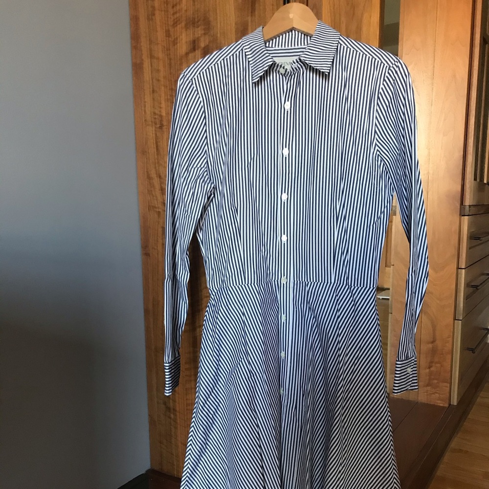 Serena and Lily Navy Stripe Jane Shirtdress - Picture 2 of 4